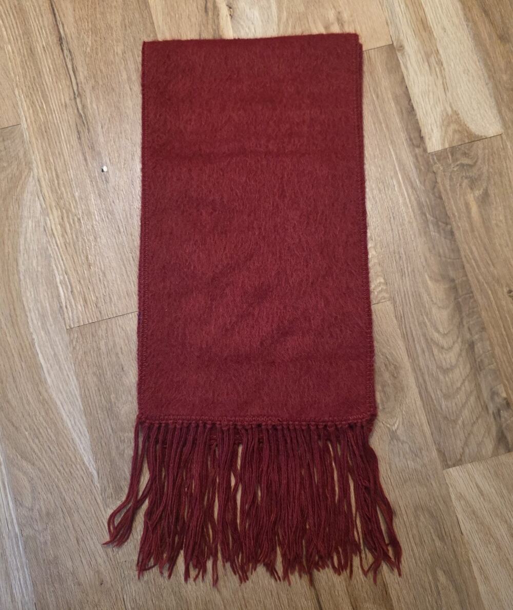 Sanyork Alpaca Made In Peru Red 9" X 64" Cozy Warm Fringe